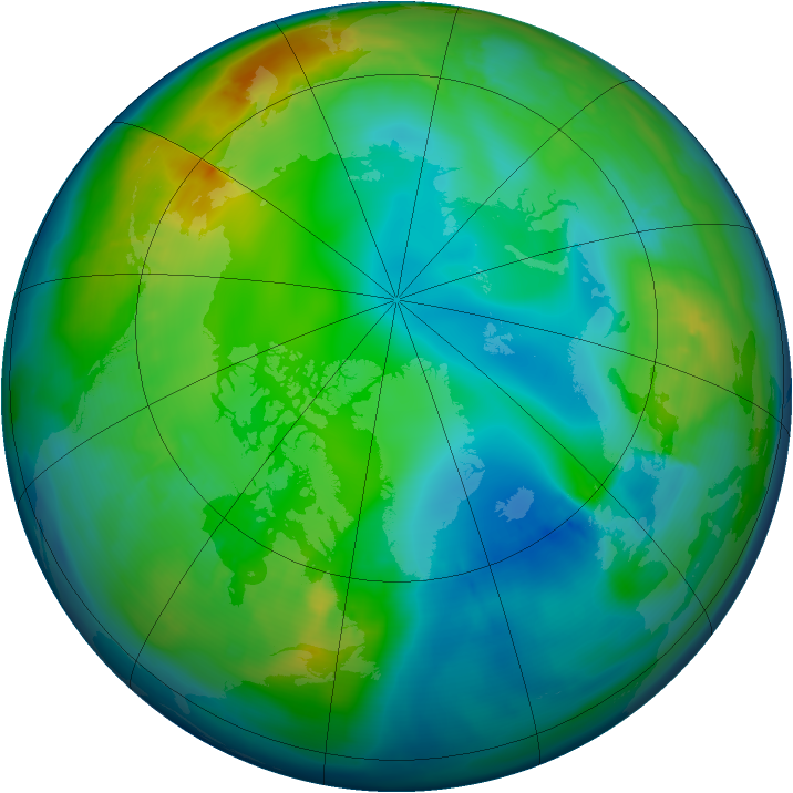 Arctic ozone map for 24 November 2008